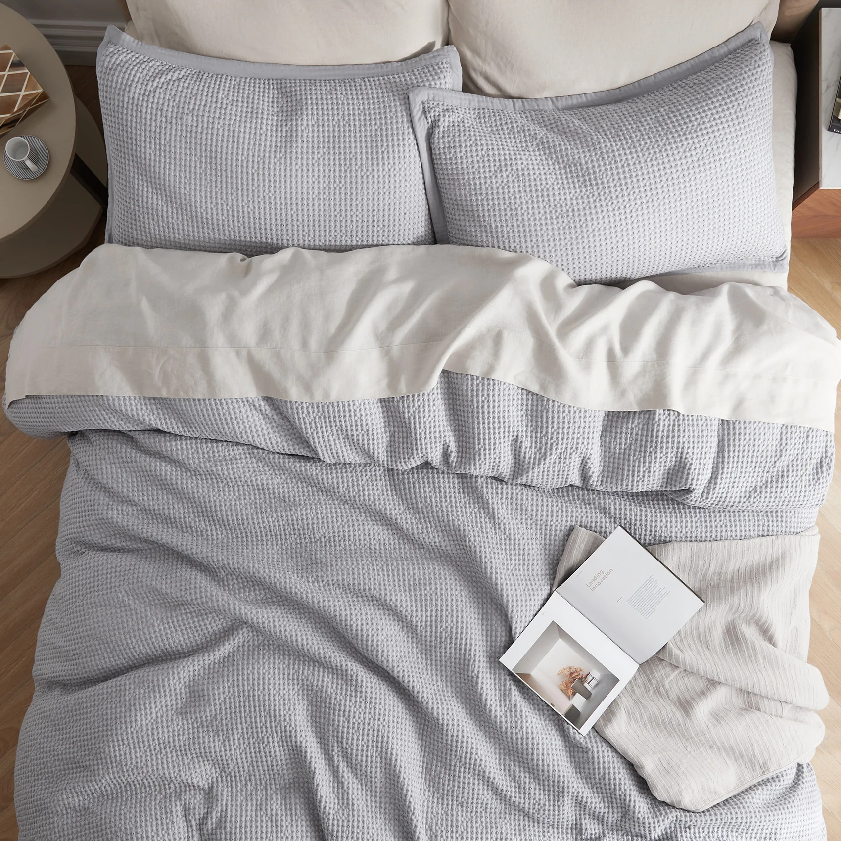 GentleSoft® Cotton Waffle Weave Duvet Cover Set