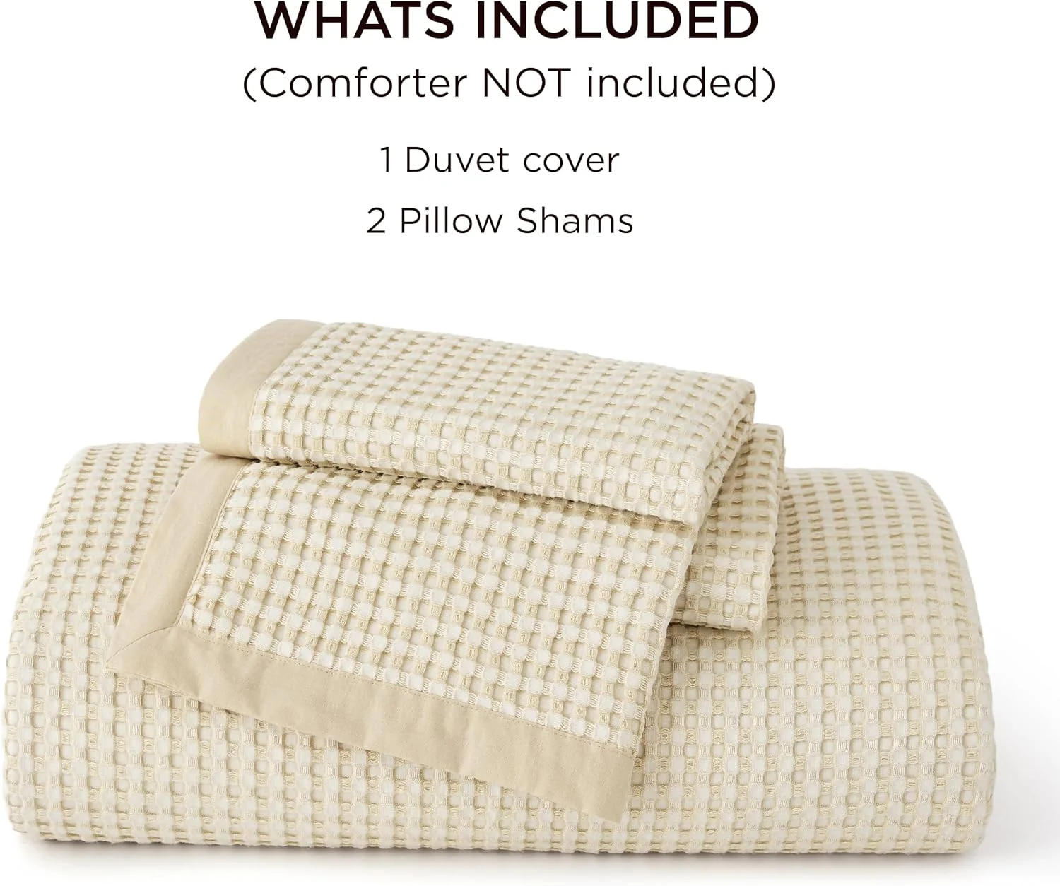 GentleSoft® Cooling Waffle Duvet Cover Set