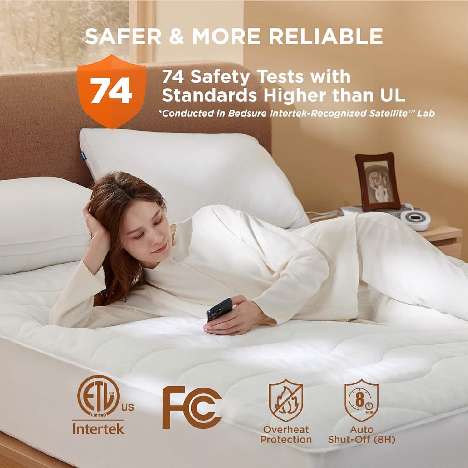 GentleSoft® Coral Fleece Heated Mattress Pad