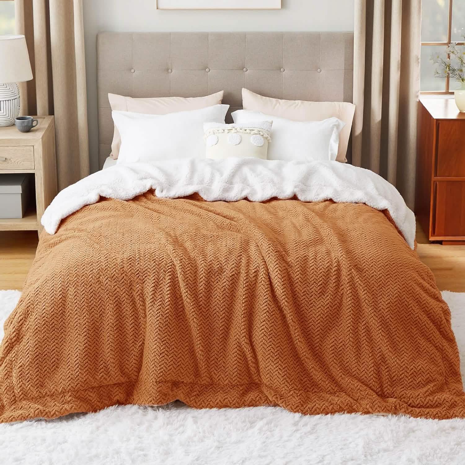 GentleSoft® Chevron Sherpa Fleece Blanket