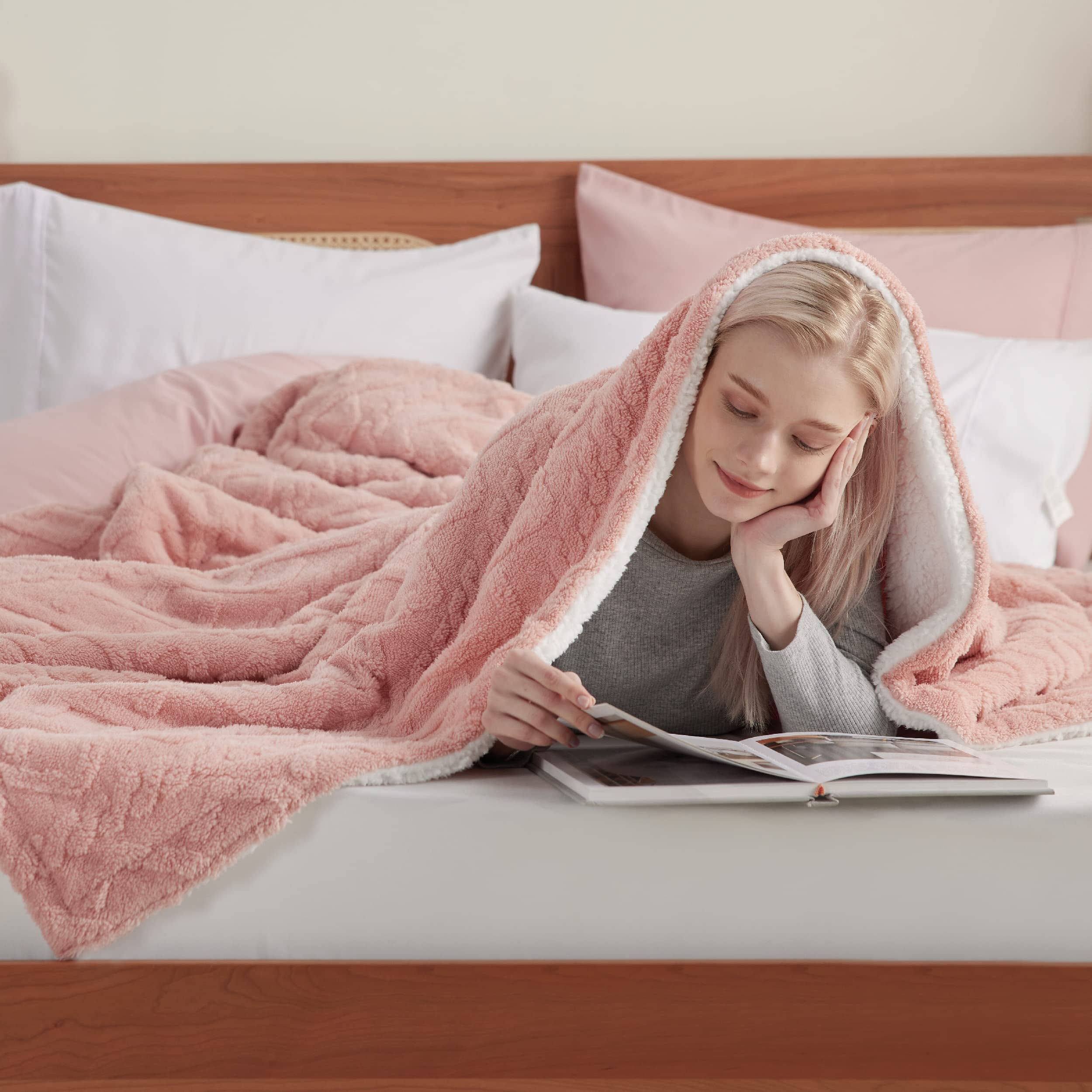 GentleSoft® Sherpa Throw Blanket For Couch