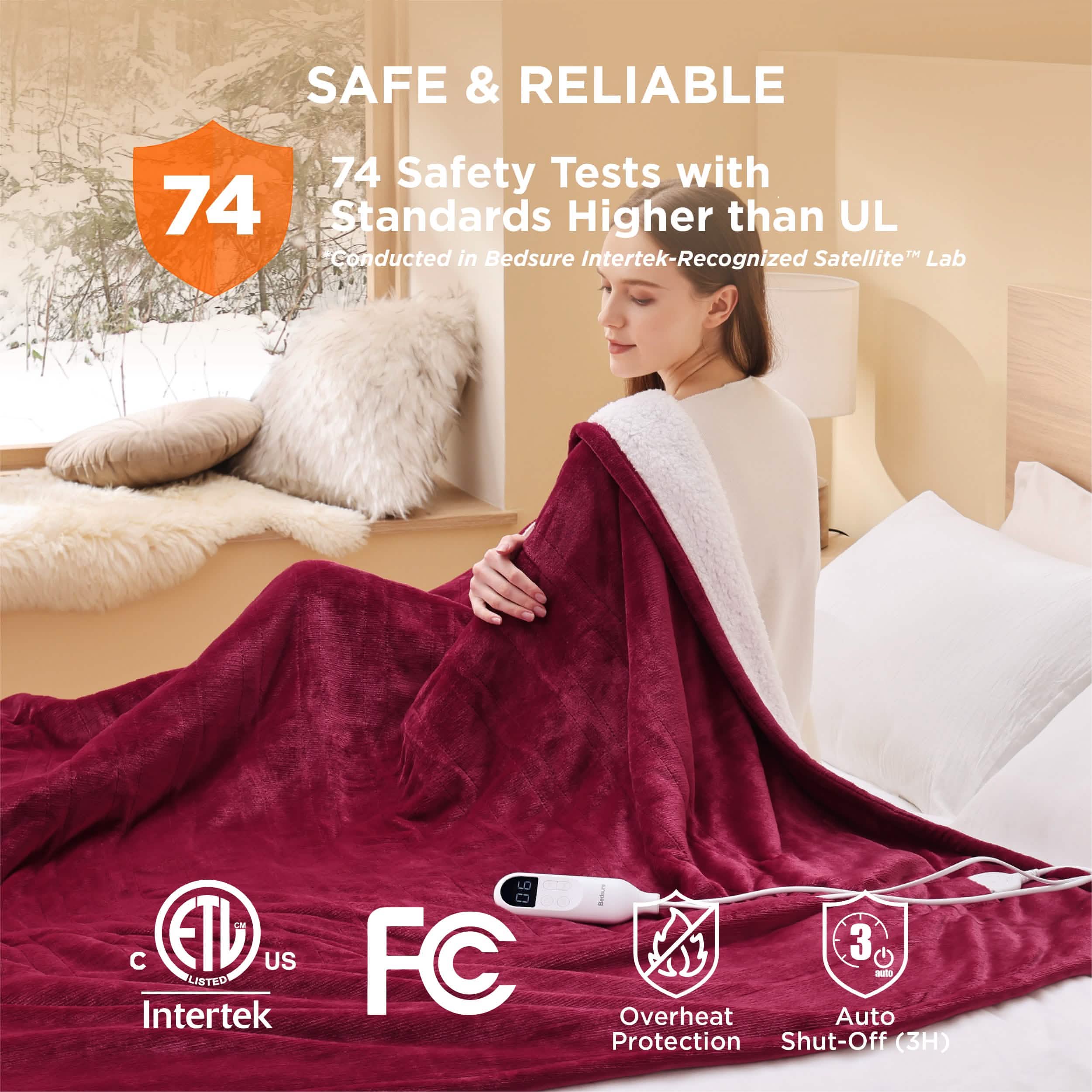 GentleSoft® Solid Flannel Heated Blanket