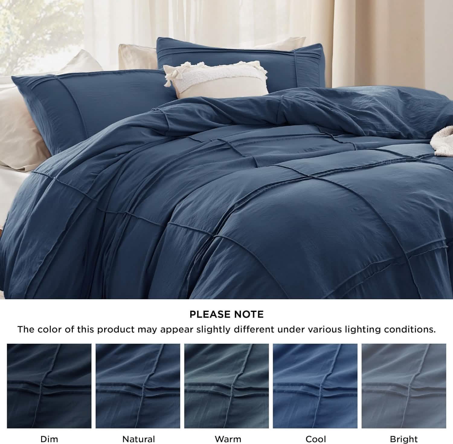 GentleSoft® Striped Tufted Embroidery Duvet Cover Set