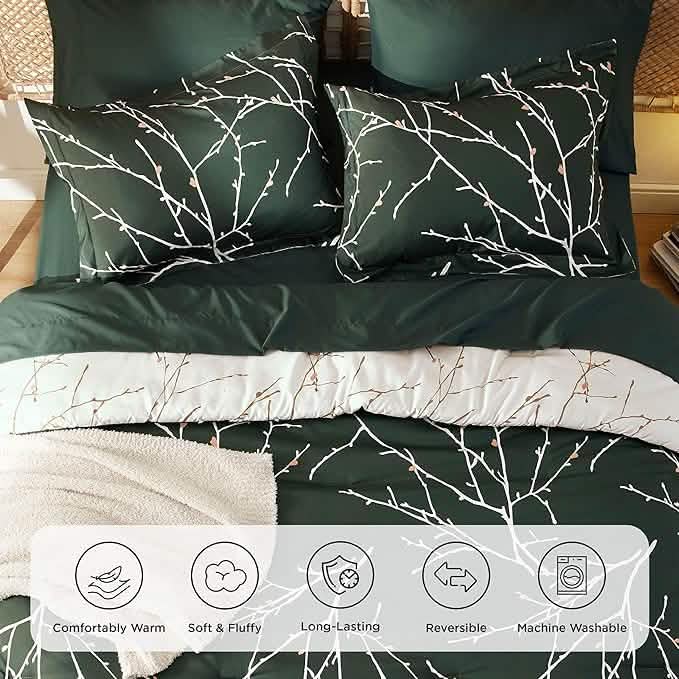 GentleSoft® Tree Branch Floral Pattern Bed-in-a-Bag