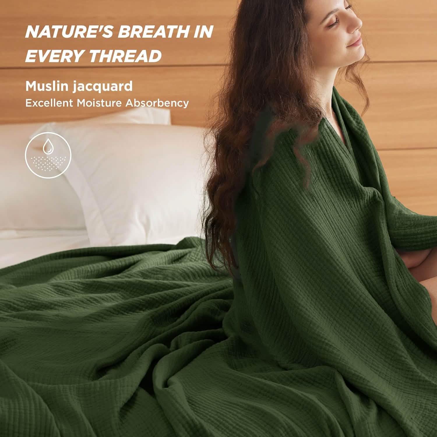 GentleSoft® 100% Cotton Gauze Spring Throw Blanket