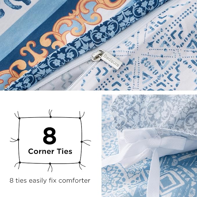 GentleSoft® 100% Cotton Reversible Floral Duvet Cover Set