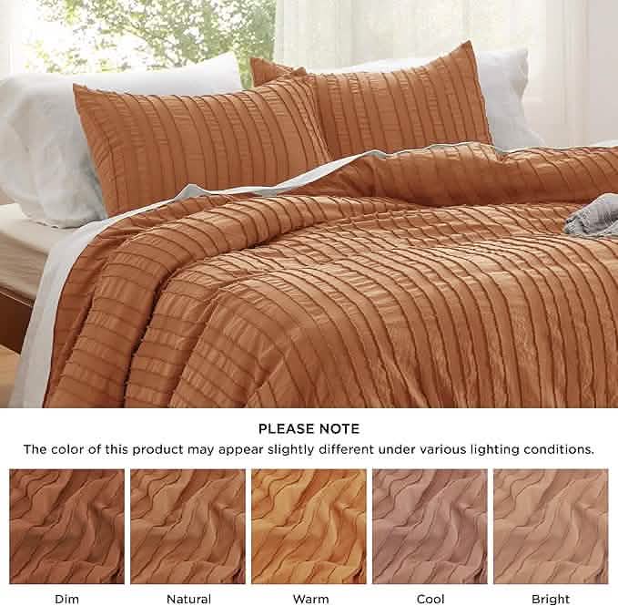 GentleSoft® Striped Tufted Embroidery Duvet Cover Set