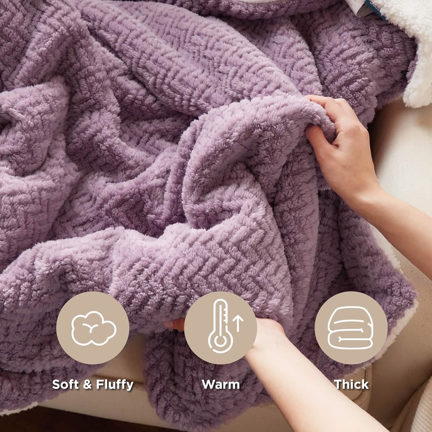 GentleSoft® Chevron Sherpa Fleece Blanket