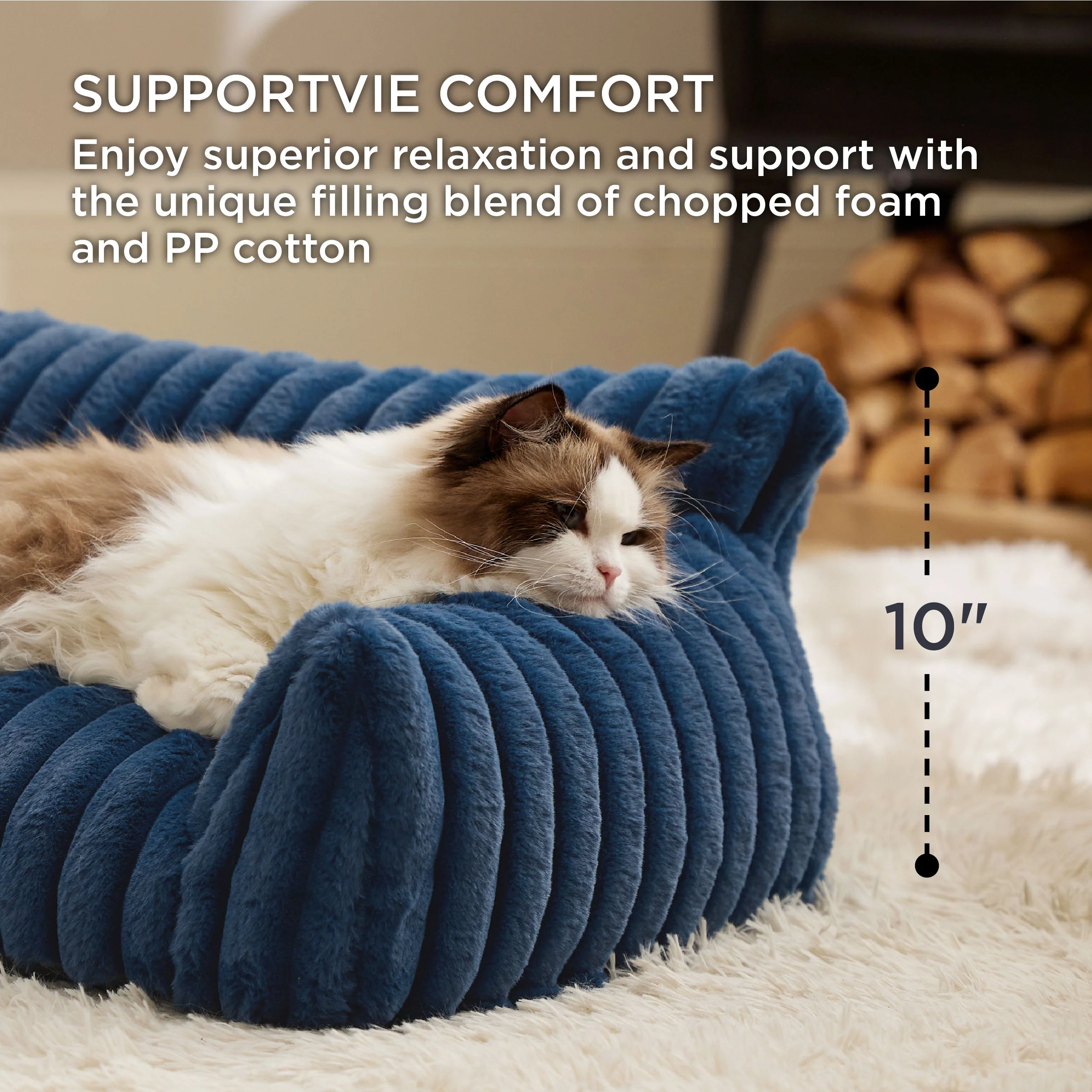 Corduroy Fleece Cat Couch