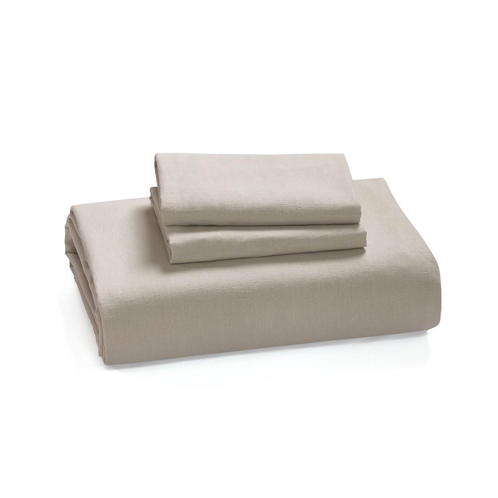 GentleSoft® Cotton Linen Hybrid Duvet Cover Set