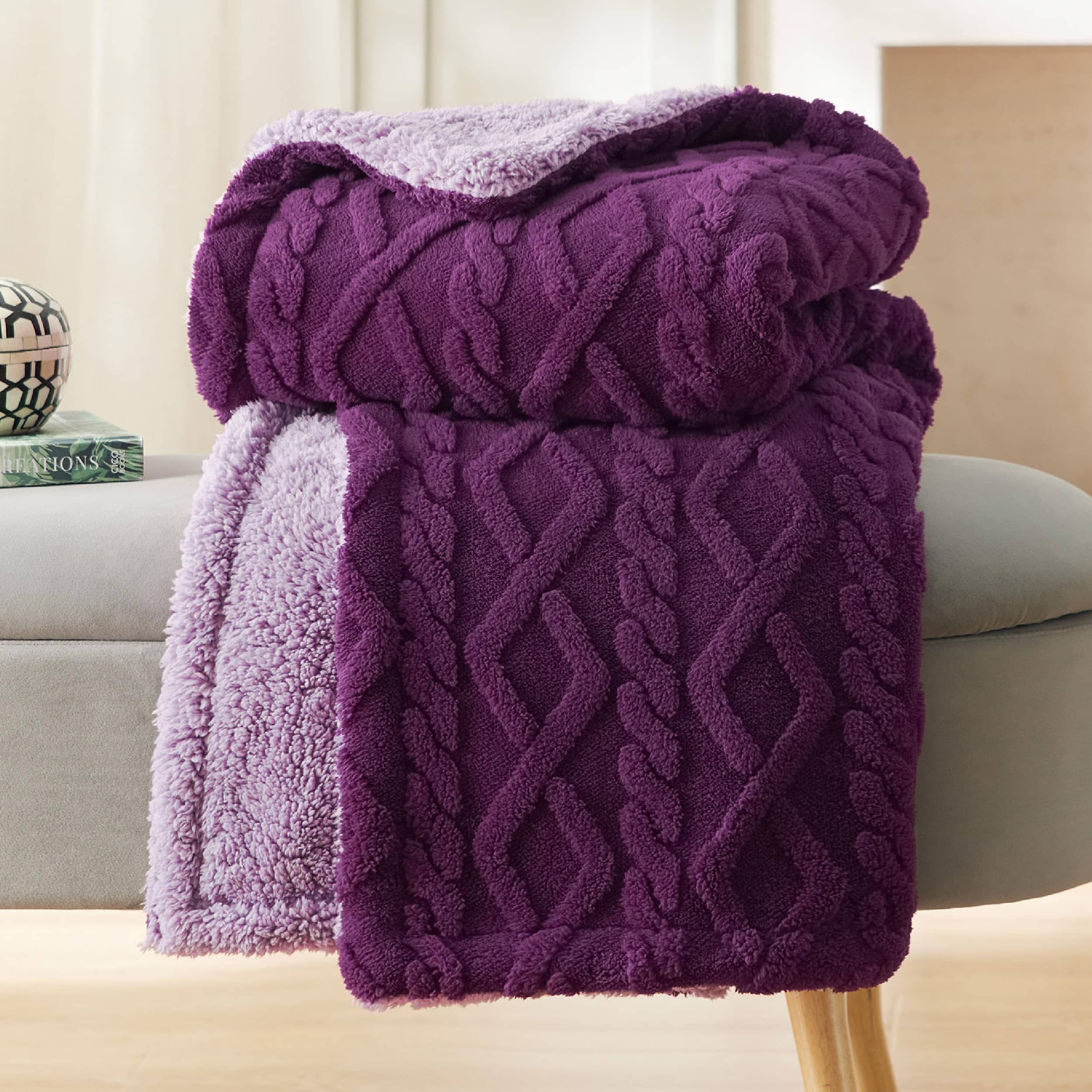 GentleSoft® Sherpa Throw Blanket For Couch