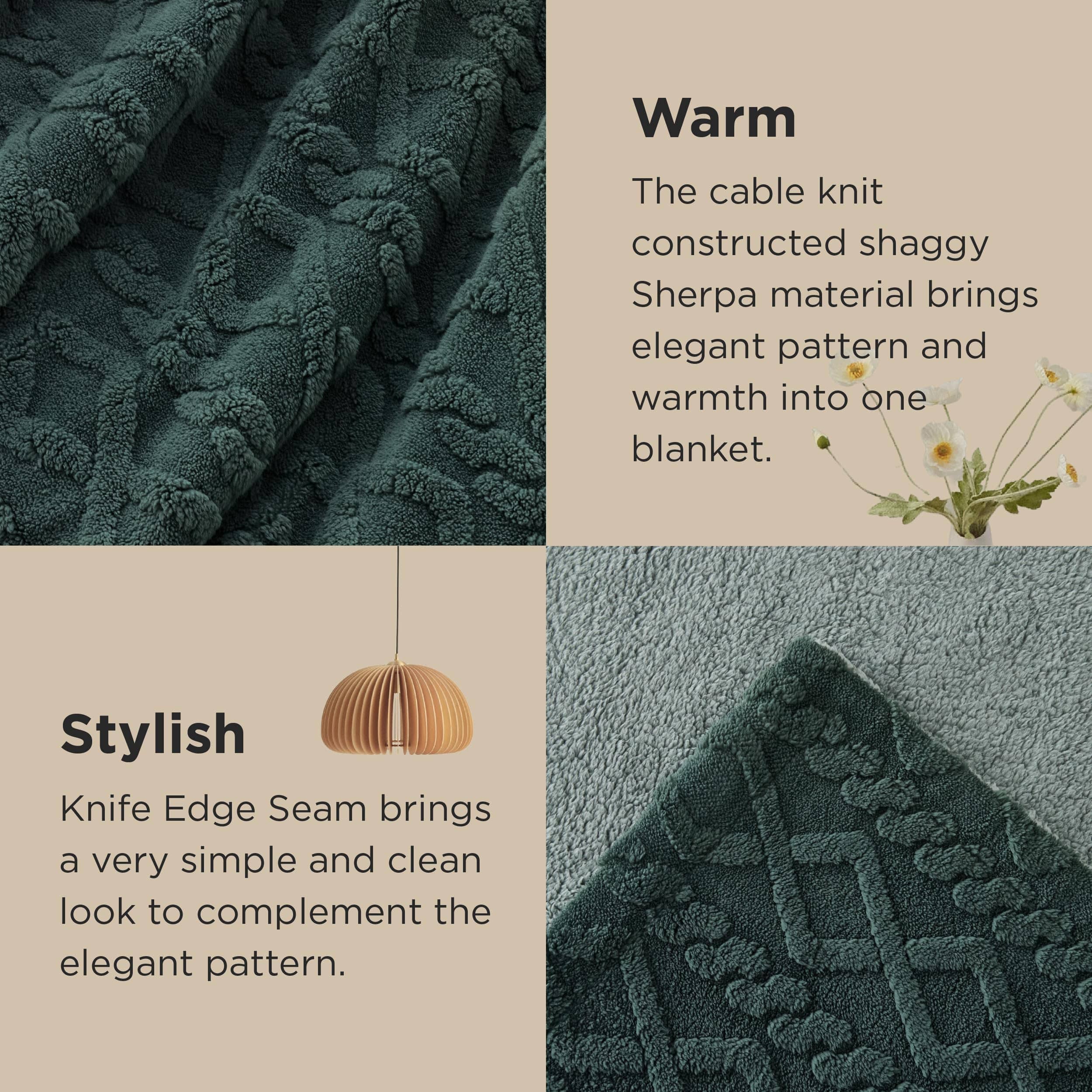 GentleSoft® Sherpa Throw Blanket For Couch