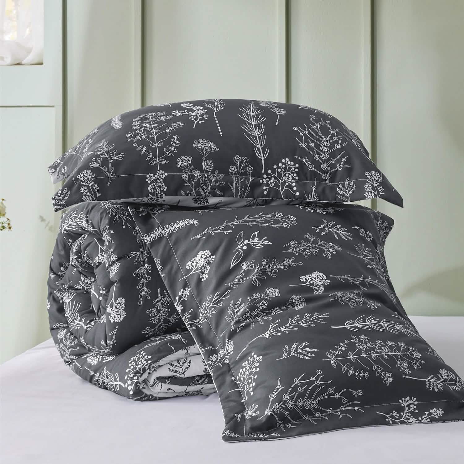 GentleSoft® Reversible Floral Print Comforter Set-2