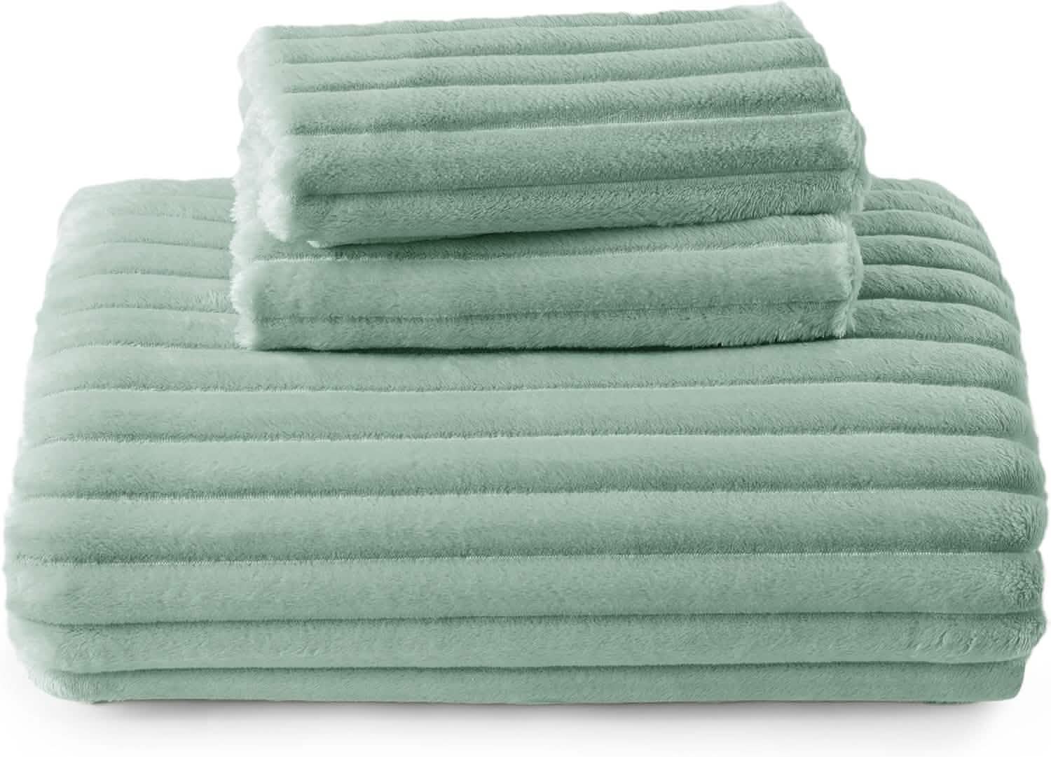 GentleSoft® Striped Flannel Duvet Cover Set