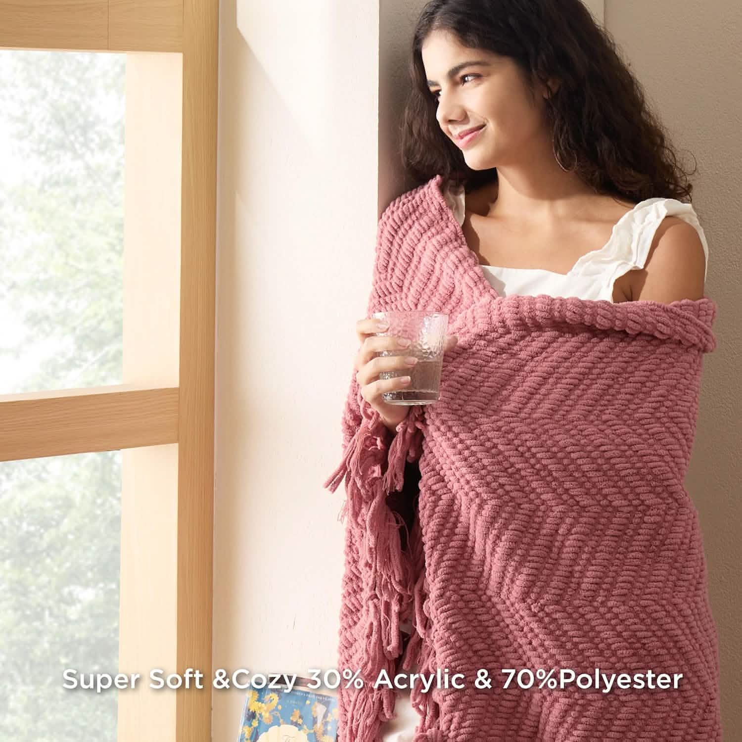 GentleSoft® GentleSoft Versatile Knit Woven Chenille Blanket