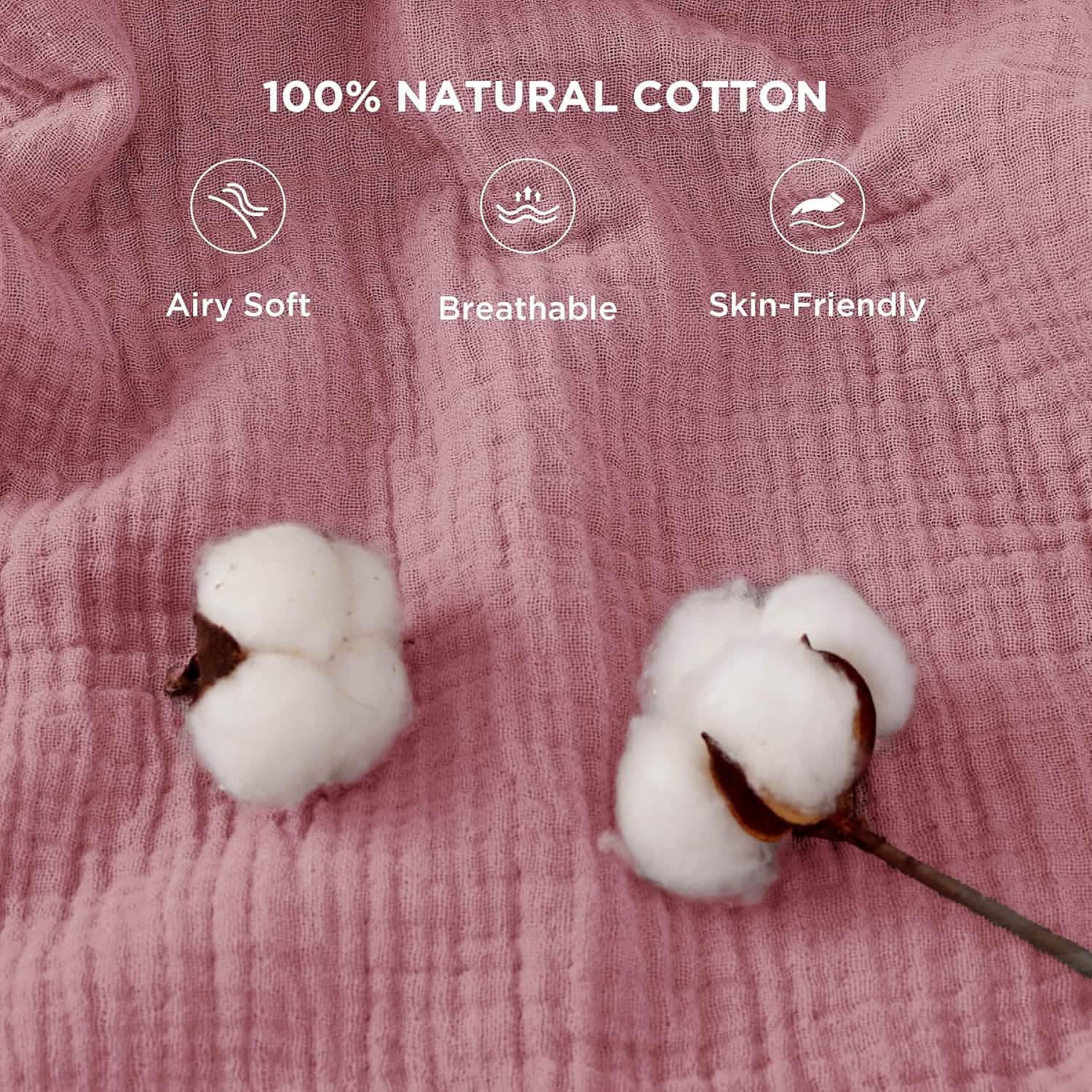 GentleSoft® 100% Cotton Gauze Spring Throw Blanket