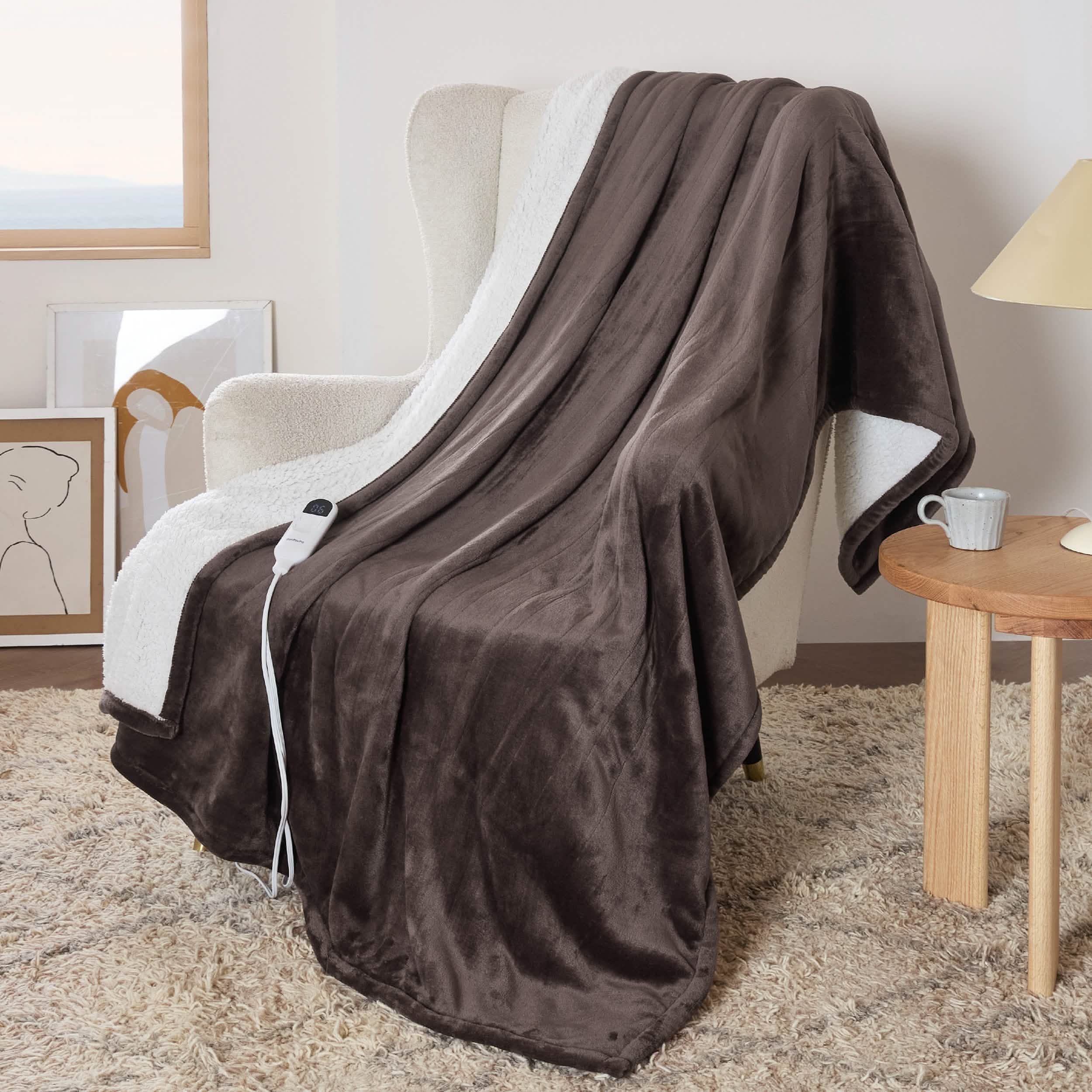 GentleSoft® Solid Flannel Heated Blanket