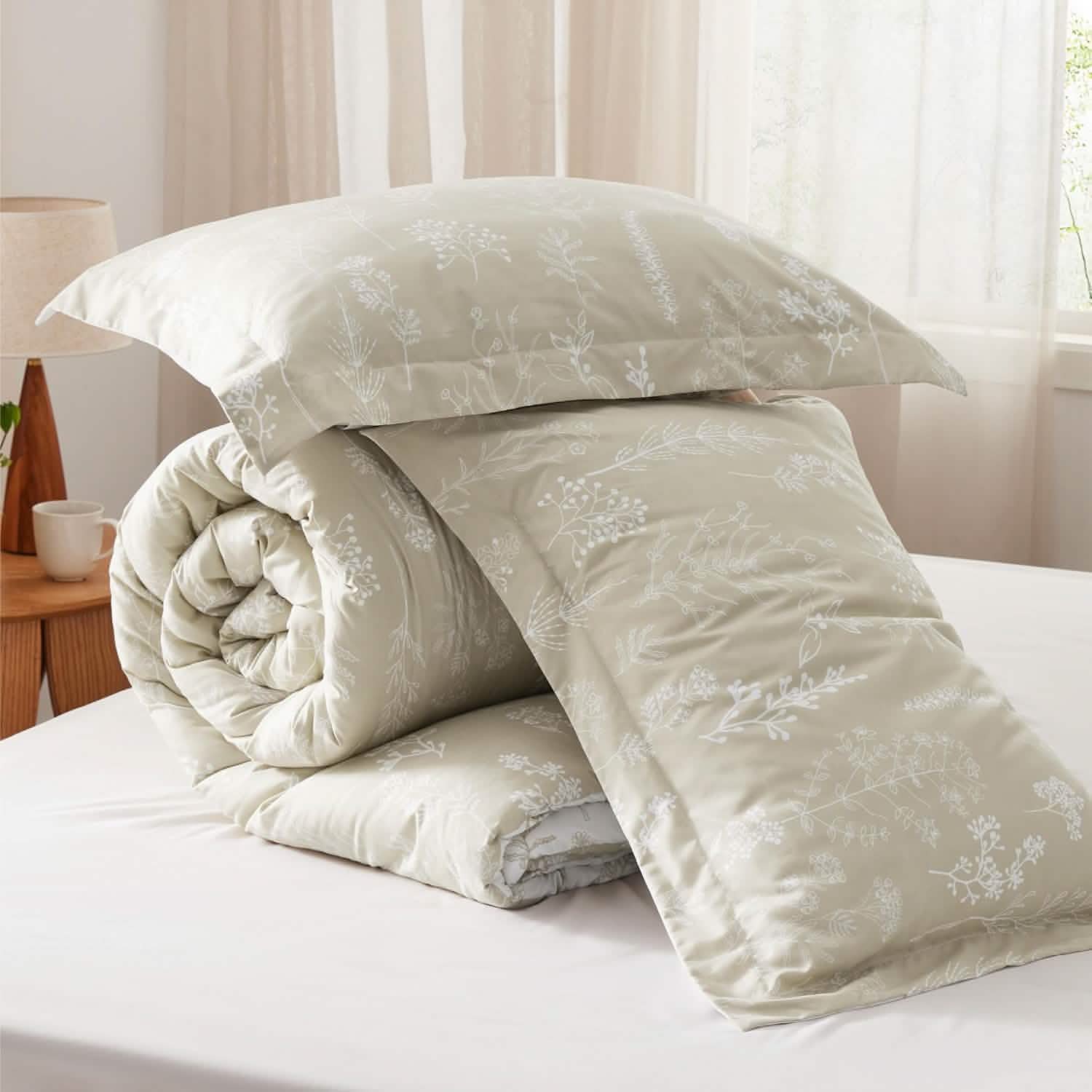 GentleSoft® Reversible Floral Print Comforter Set-2