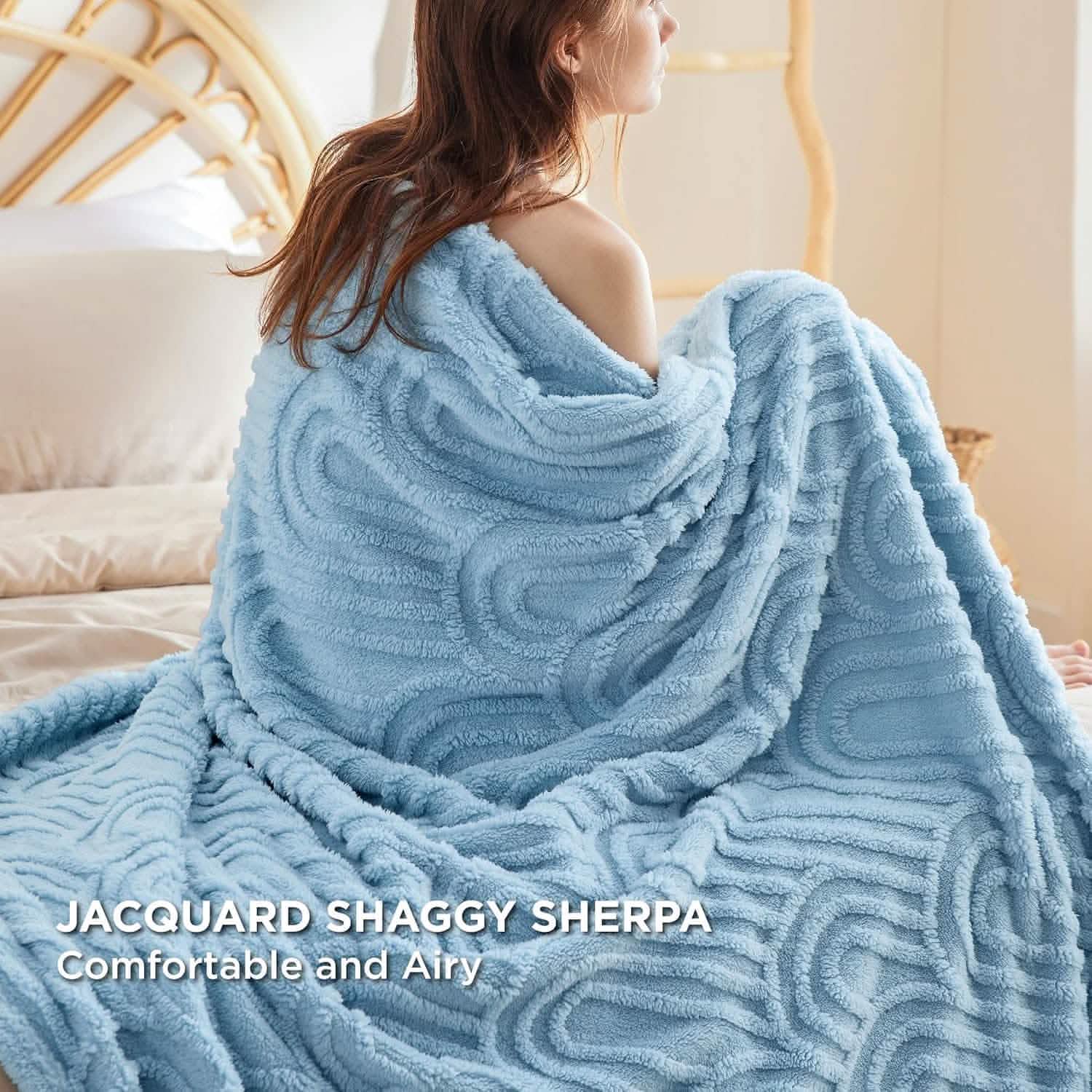 GentleSoft® Arch Shaggy Sherpa Fleece Blanket