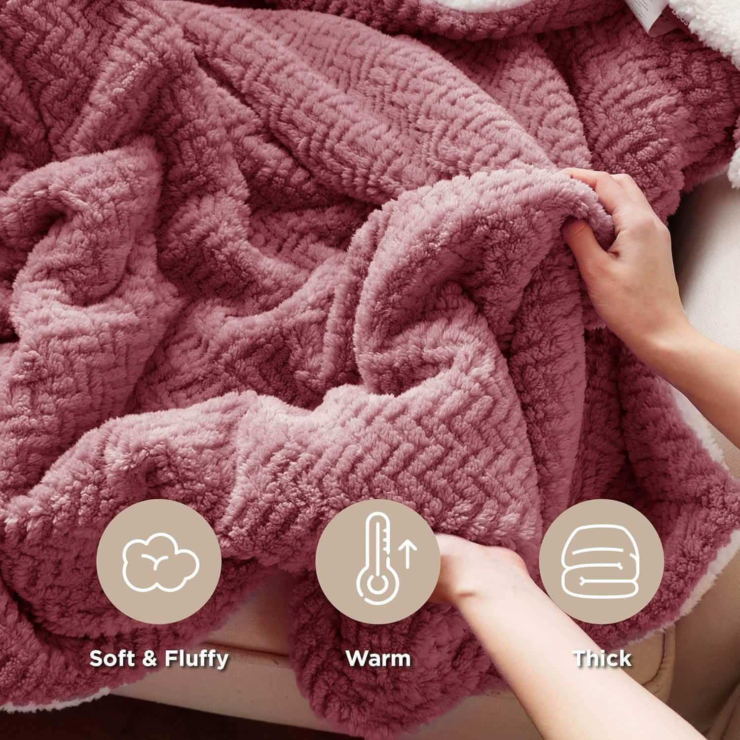 GentleSoft® Chevron Sherpa Fleece Blanket