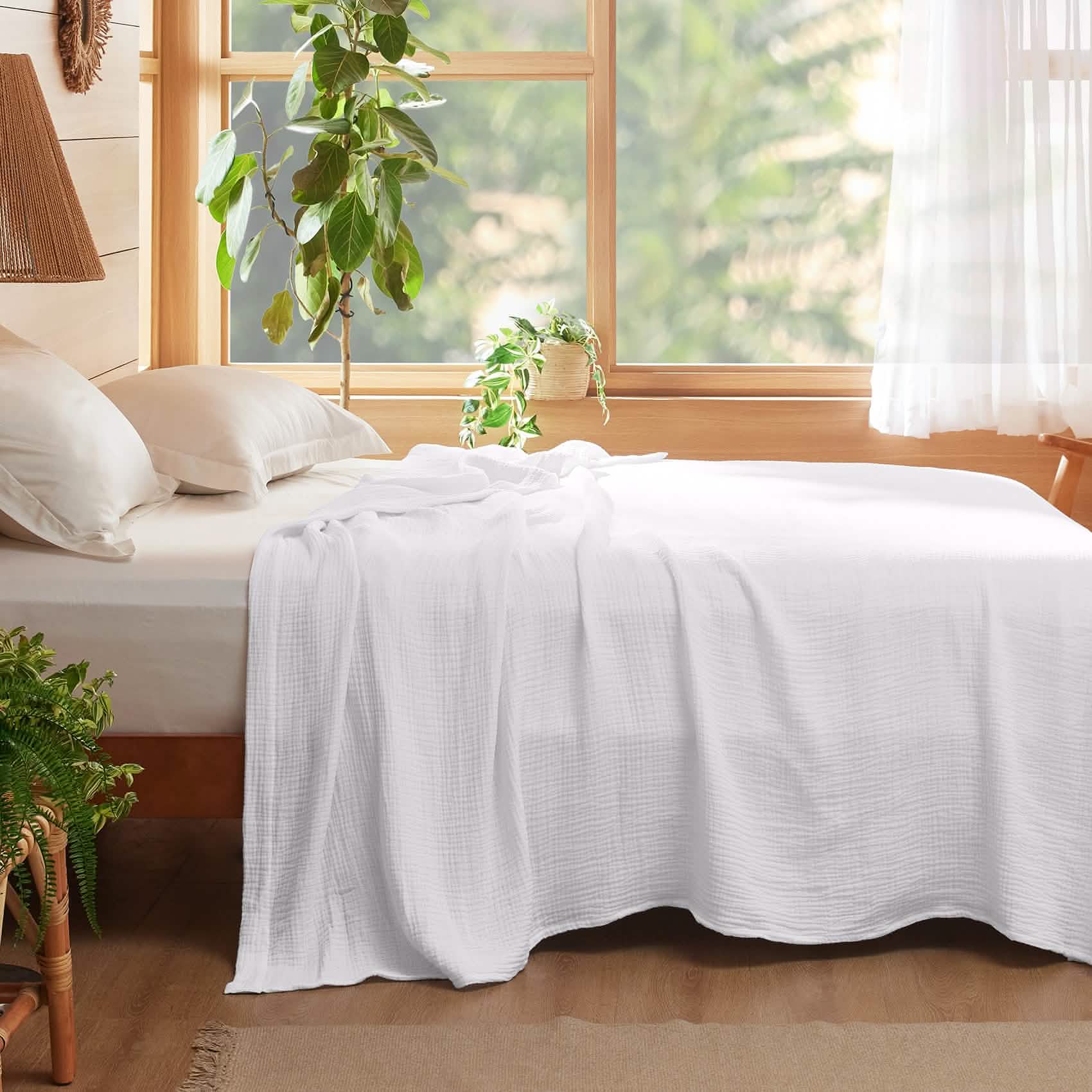 GentleSoft® 100% Cotton Gauze Spring Throw Blanket