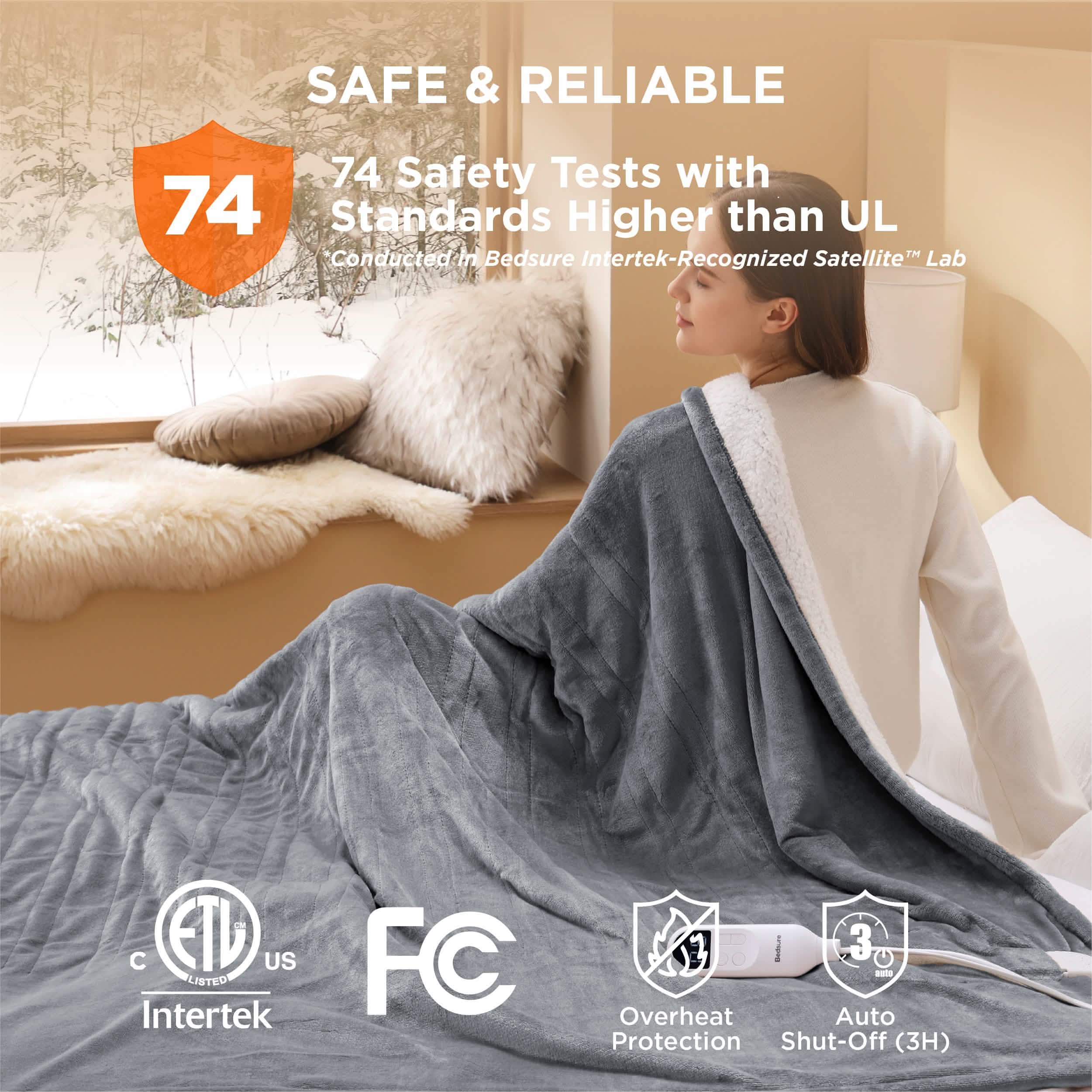 GentleSoft® Solid Flannel Heated Blanket