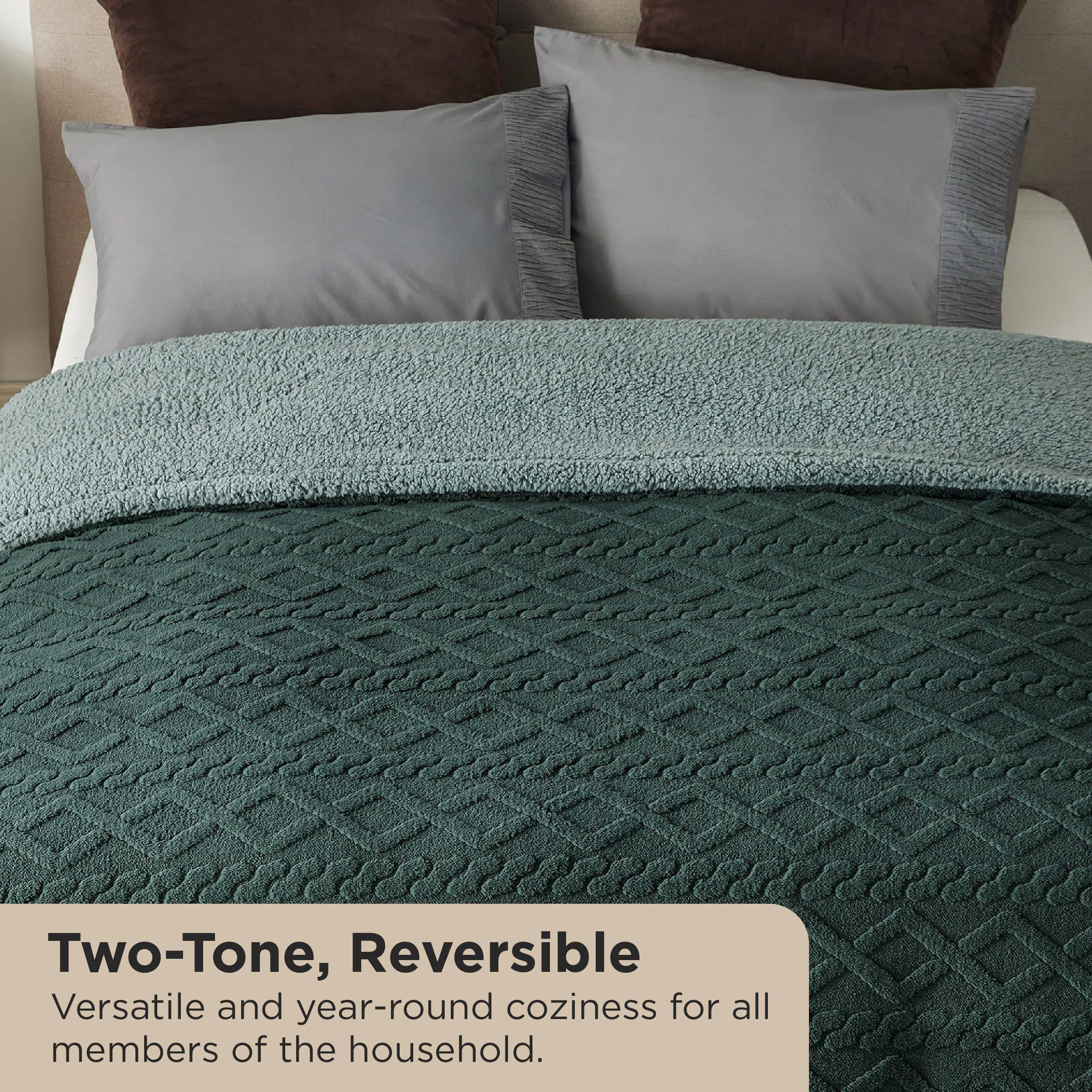 GentleSoft® Sherpa Throw Blanket For Couch