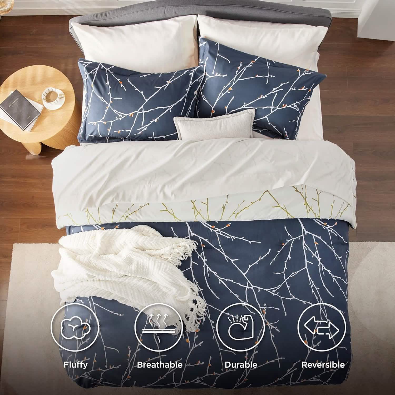 GentleSoft® Tree Branch Floral Pattern Bed-in-a-Bag