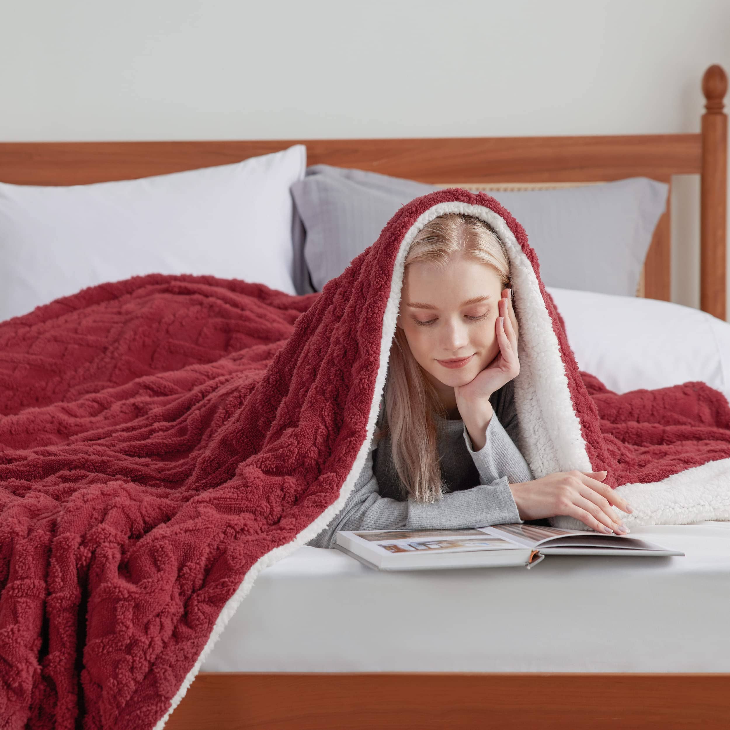 GentleSoft® Sherpa Throw Blanket For Couch