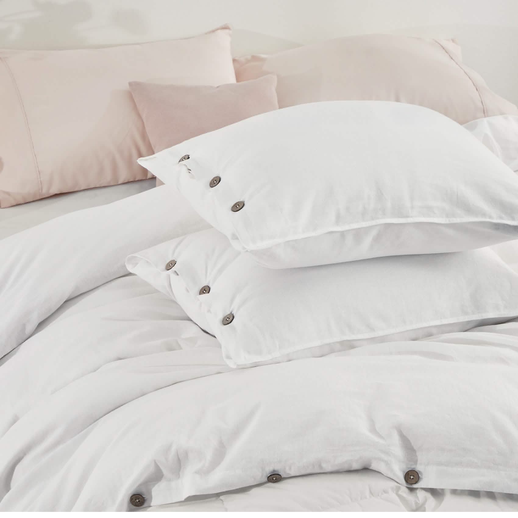 GentleSoft® Cotton Linen Hybrid Duvet Cover Set