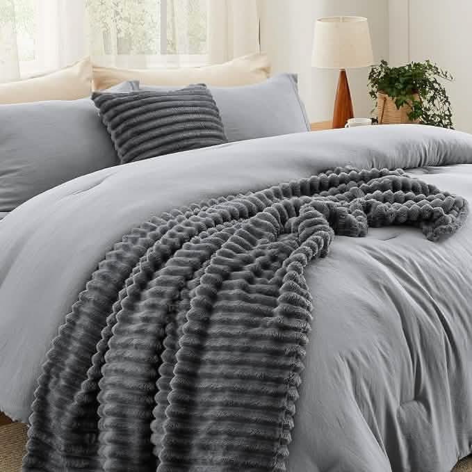 GentleSoft® Checkered Comforter Set Striped