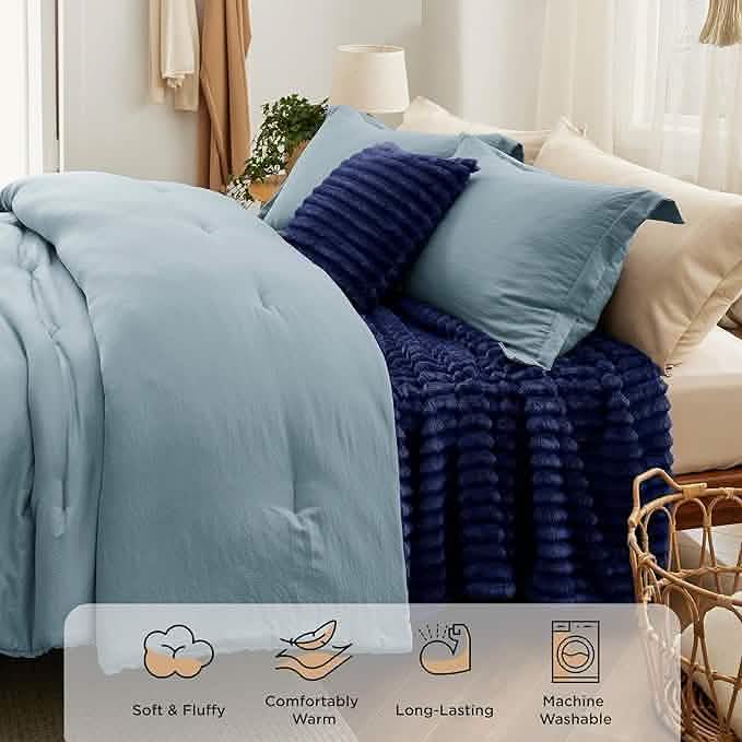 GentleSoft® Checkered Comforter Set Striped