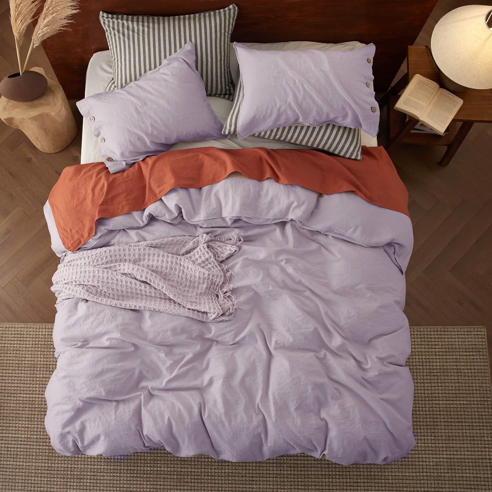GentleSoft® Cotton Linen Hybrid Duvet Cover Set