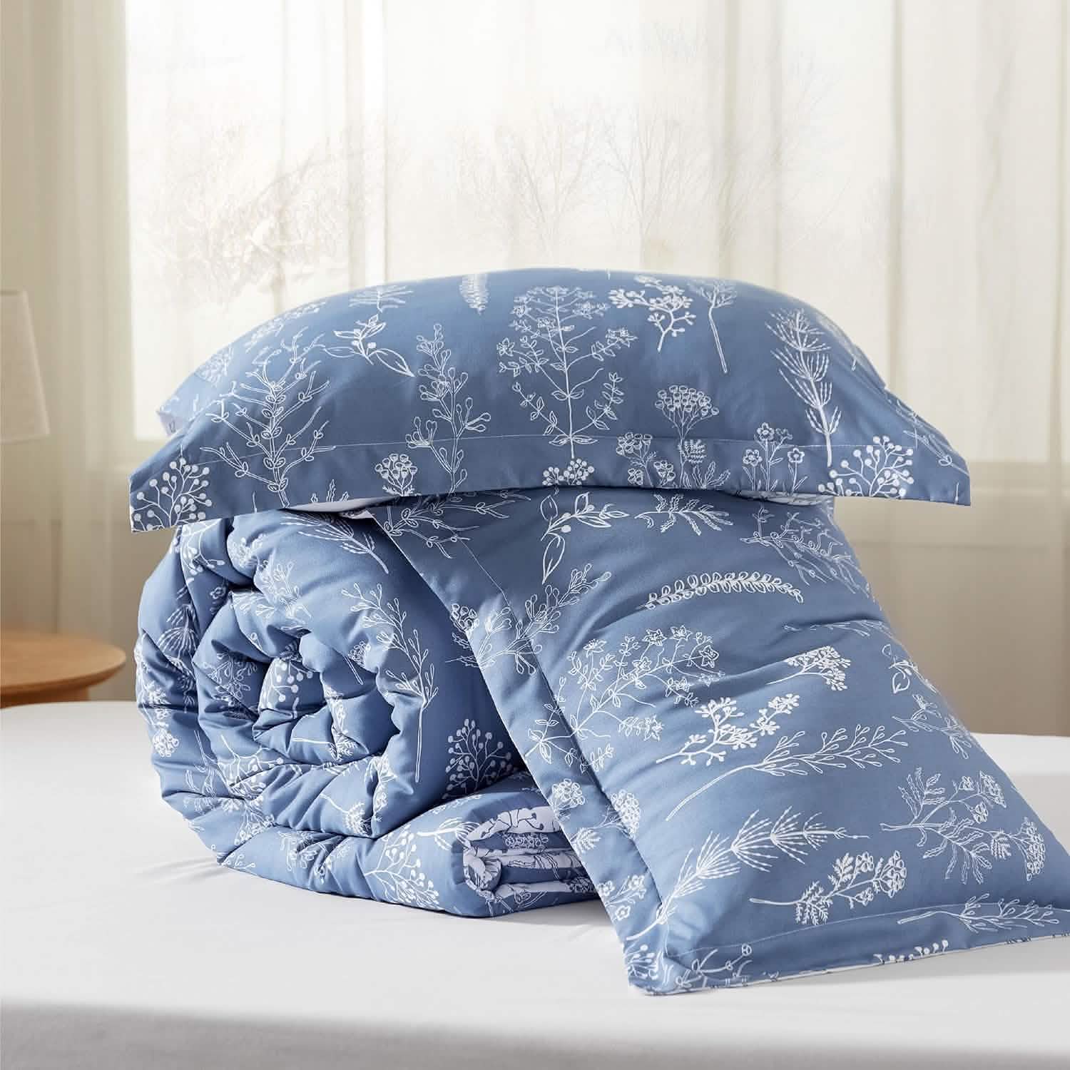 GentleSoft® Reversible Floral Print Comforter Set-2