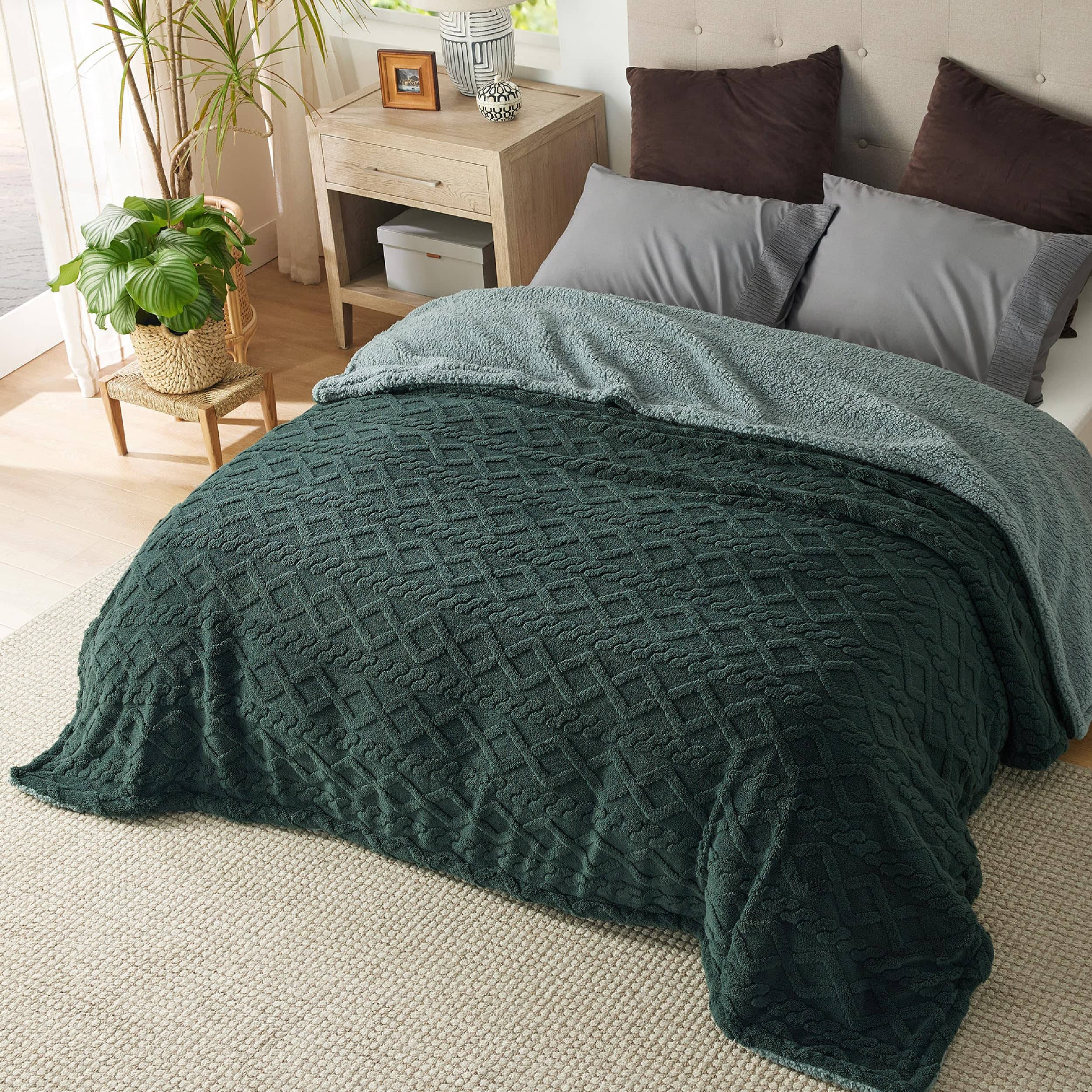 GentleSoft® Sherpa Throw Blanket For Couch
