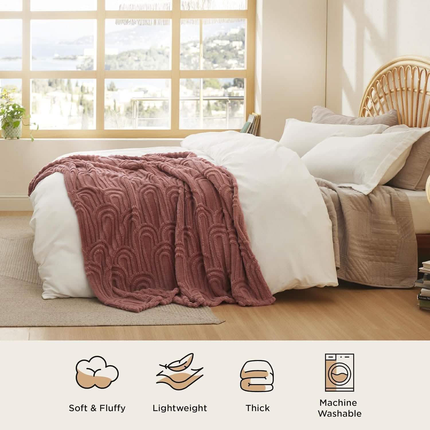 GentleSoft® Arch Shaggy Sherpa Fleece Blanket