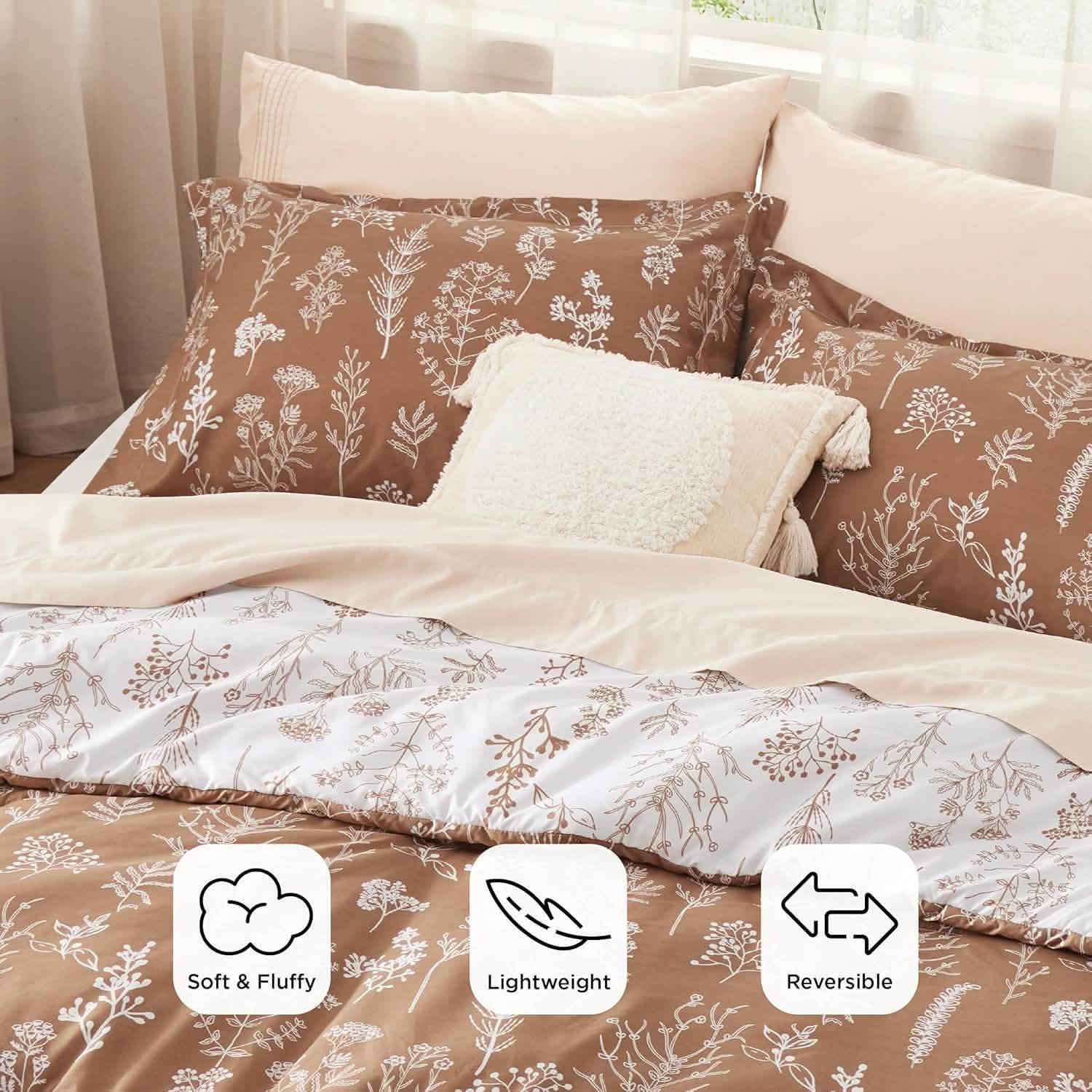 GentleSoft® Reversible Floral Print Comforter Set-2