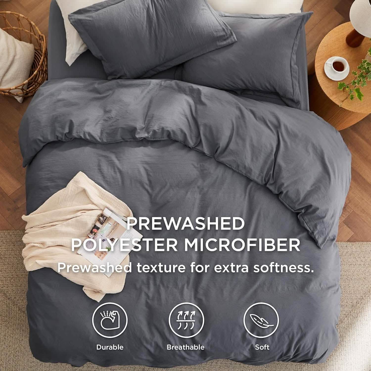 GentleSoft® Prewashed Microfiber Duvet Cover Set