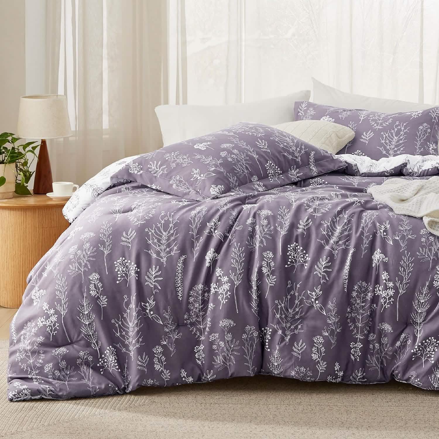 GentleSoft® Reversible Floral Print Comforter Set-2