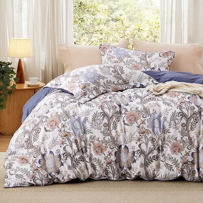 GentleSoft® Reversible Floral Duvet Cover Set