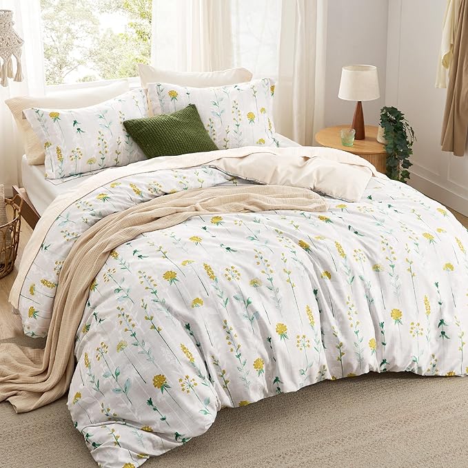 GentleSoft® Reversible Beige Duvet Cover Set