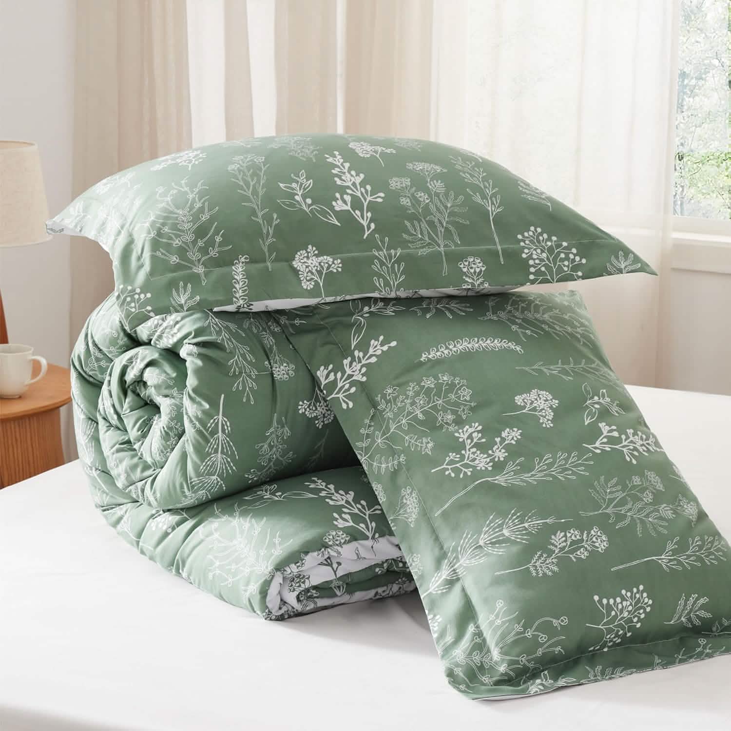 GentleSoft® Reversible Floral Print Comforter Set-2