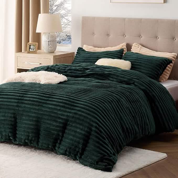 GentleSoft® Striped Flannel Duvet Cover Set