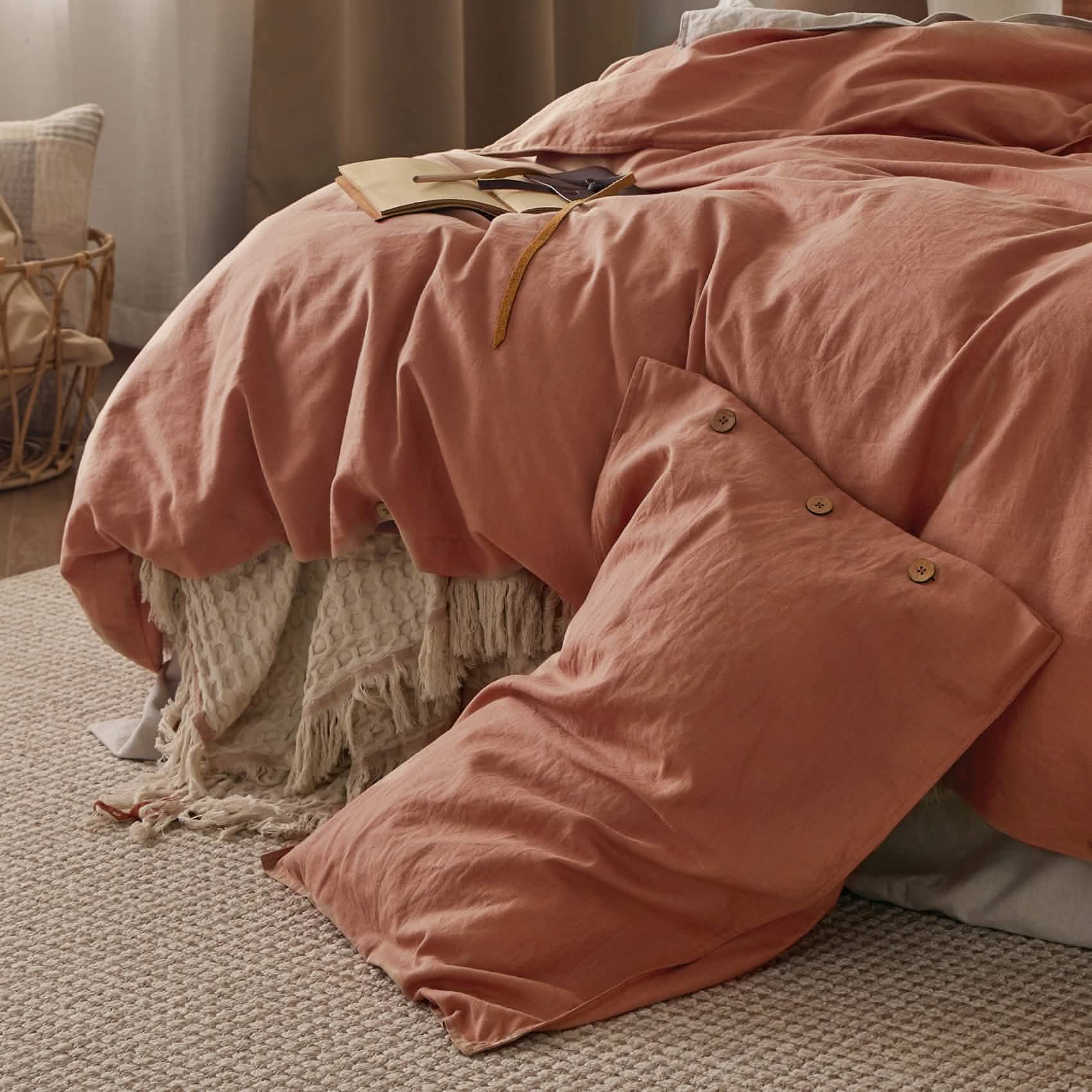 GentleSoft® Cotton Linen Hybrid Duvet Cover Set