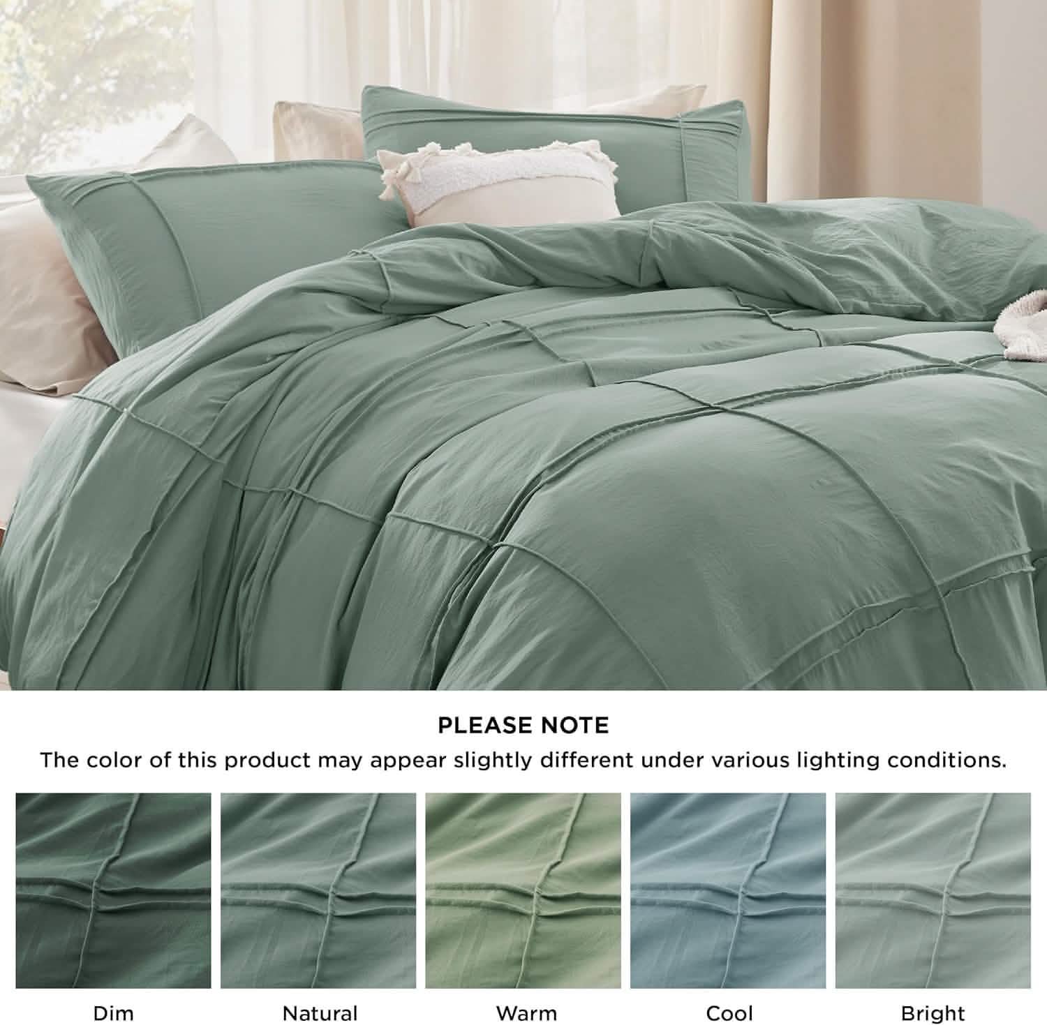 GentleSoft® Striped Tufted Embroidery Duvet Cover Set