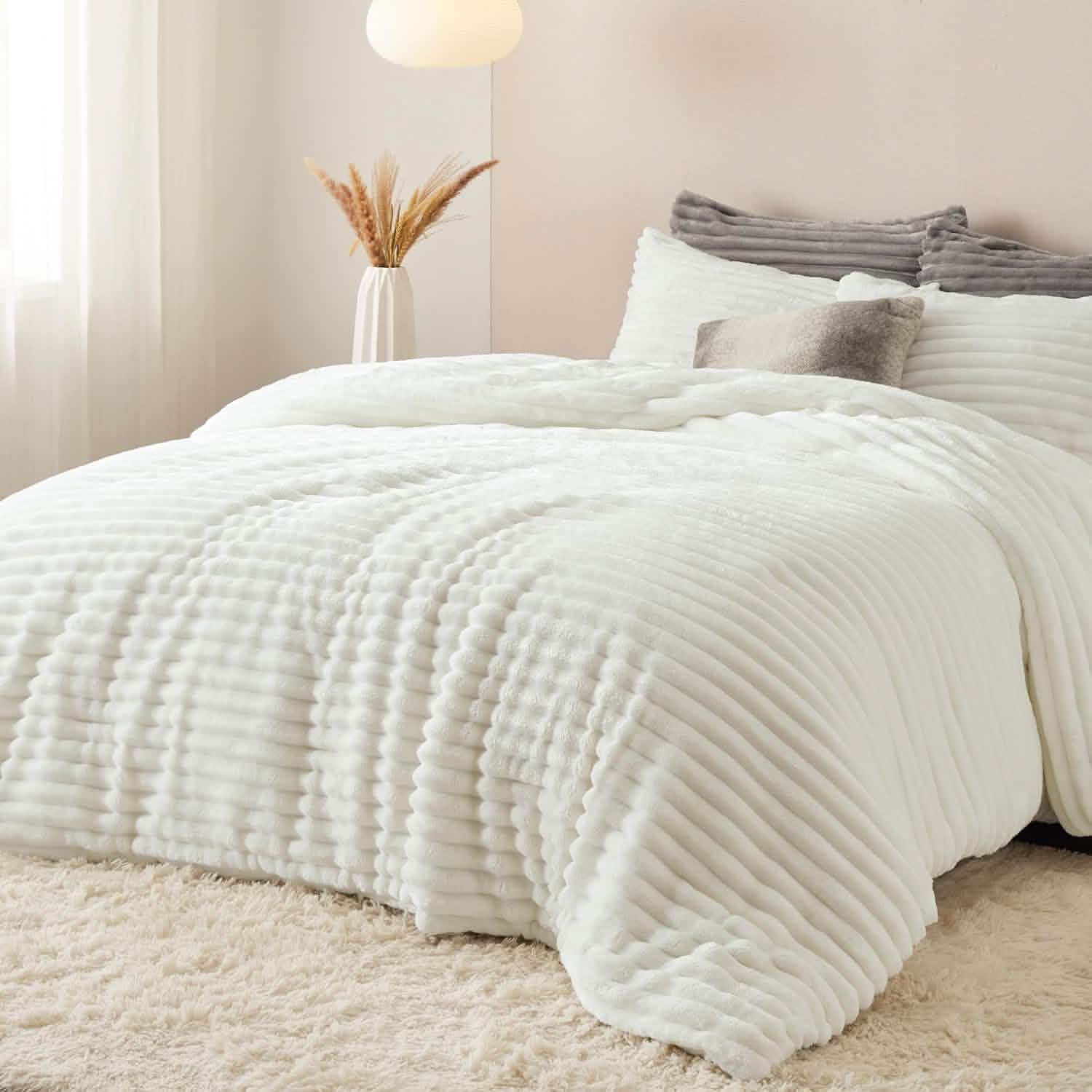 GentleSoft® Striped Flannel Comforter Set