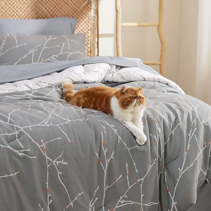GentleSoft® Tree Branch Floral Pattern Bed-in-a-Bag