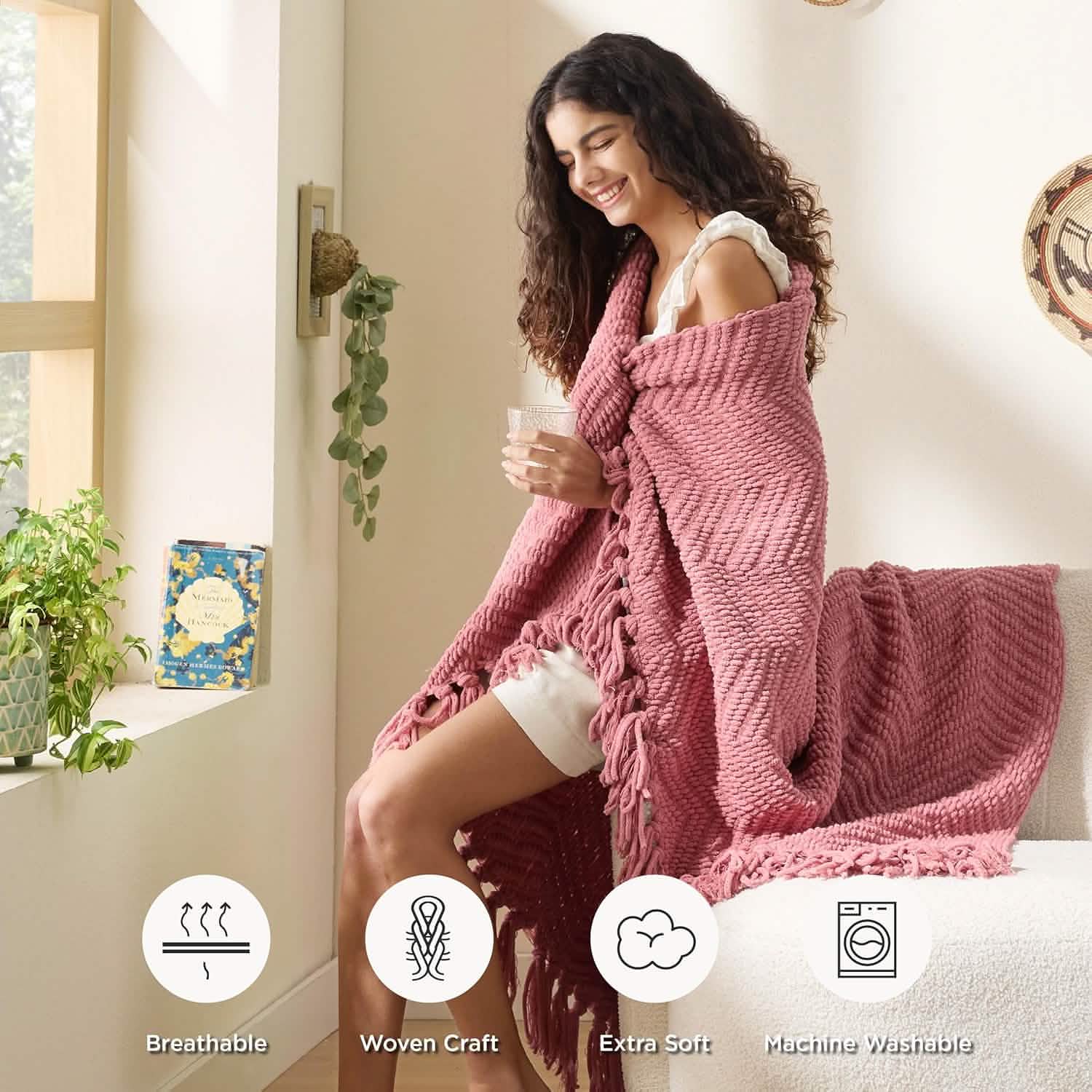 GentleSoft® GentleSoft Versatile Knit Woven Chenille Blanket