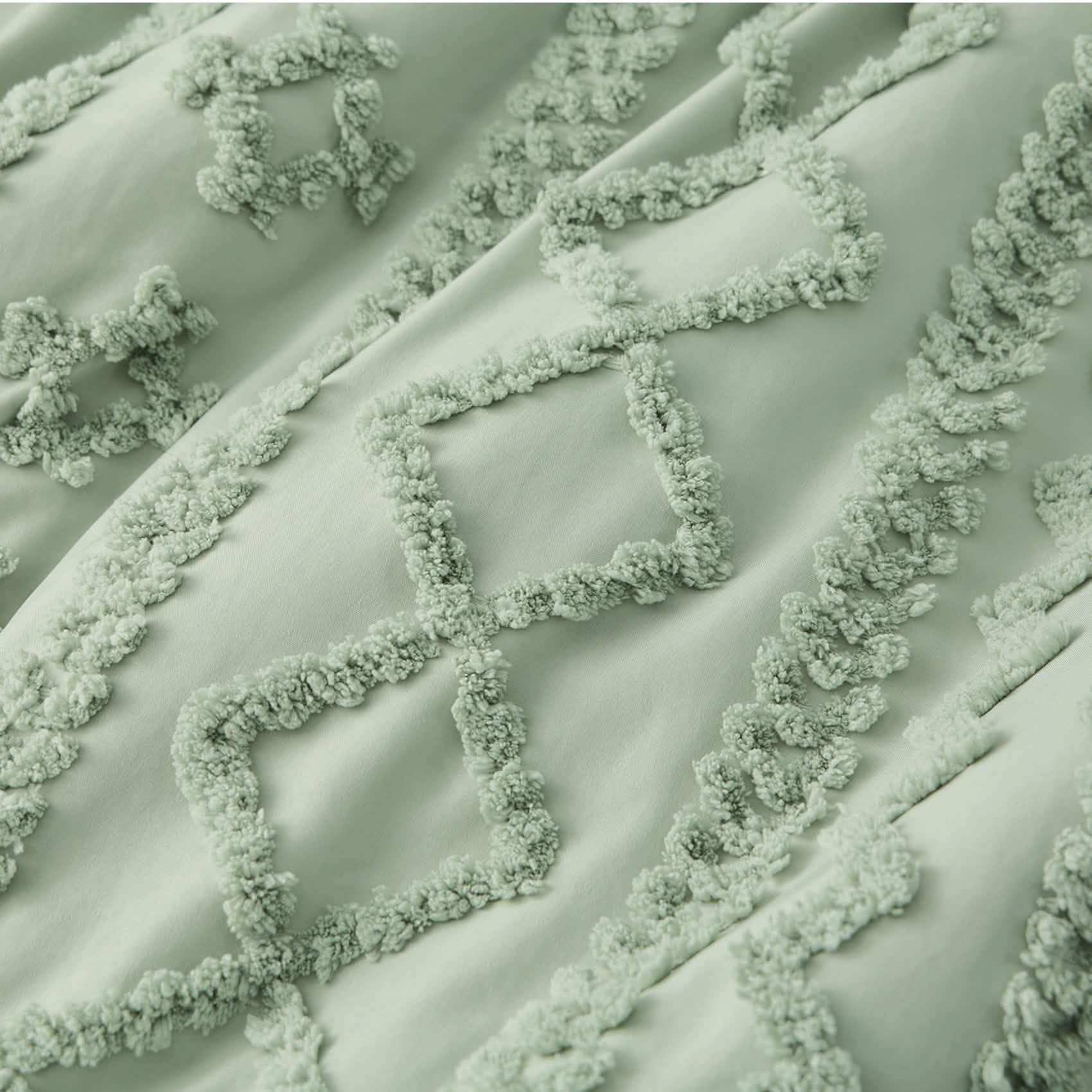 GentleSoft® Boho Tufted Embroidery Duvet Cover Set