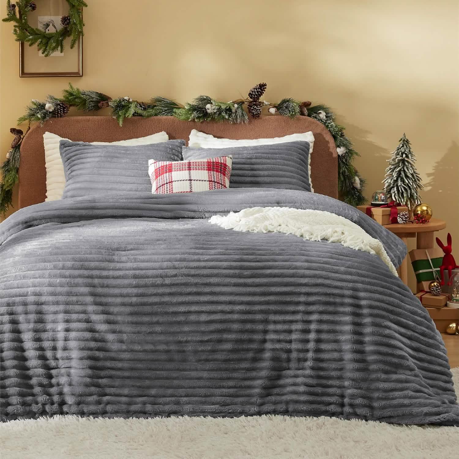 GentleSoft® Striped Flannel Comforter Set